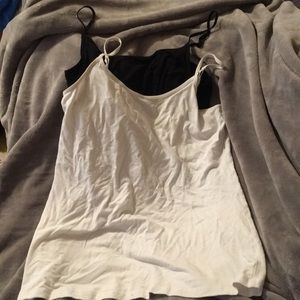 Lot of two Kirkland black and white tanks. Size L.